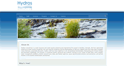 Desktop Screenshot of hydrosconsulting.com